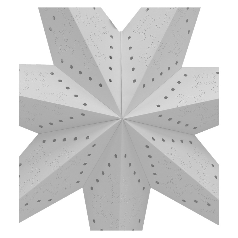 Hvit adventsstjerne Ø75 cm E14