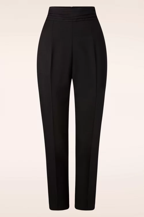 Vintage Diva  Lena Lynn broek in zwart