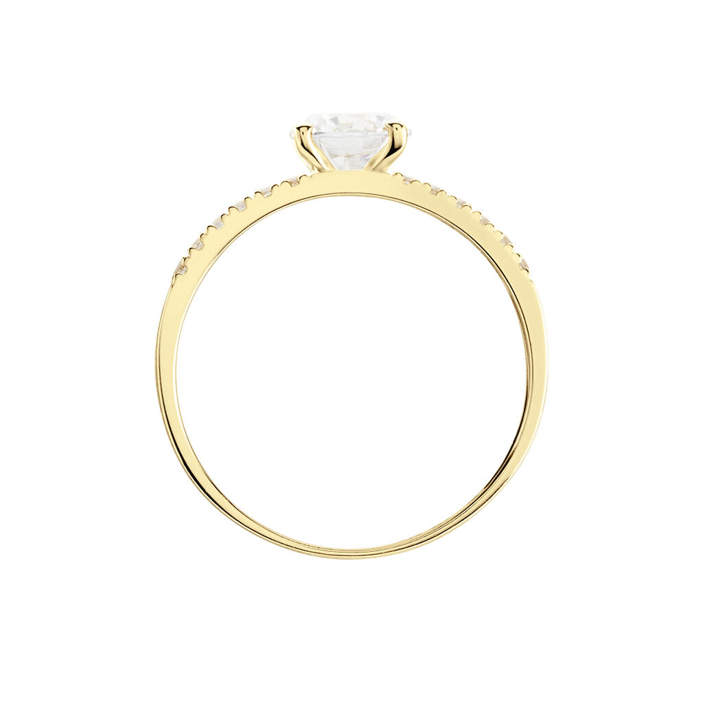 Bague Solitaire Or Jaune Cesarine Oxyde De Zirconium