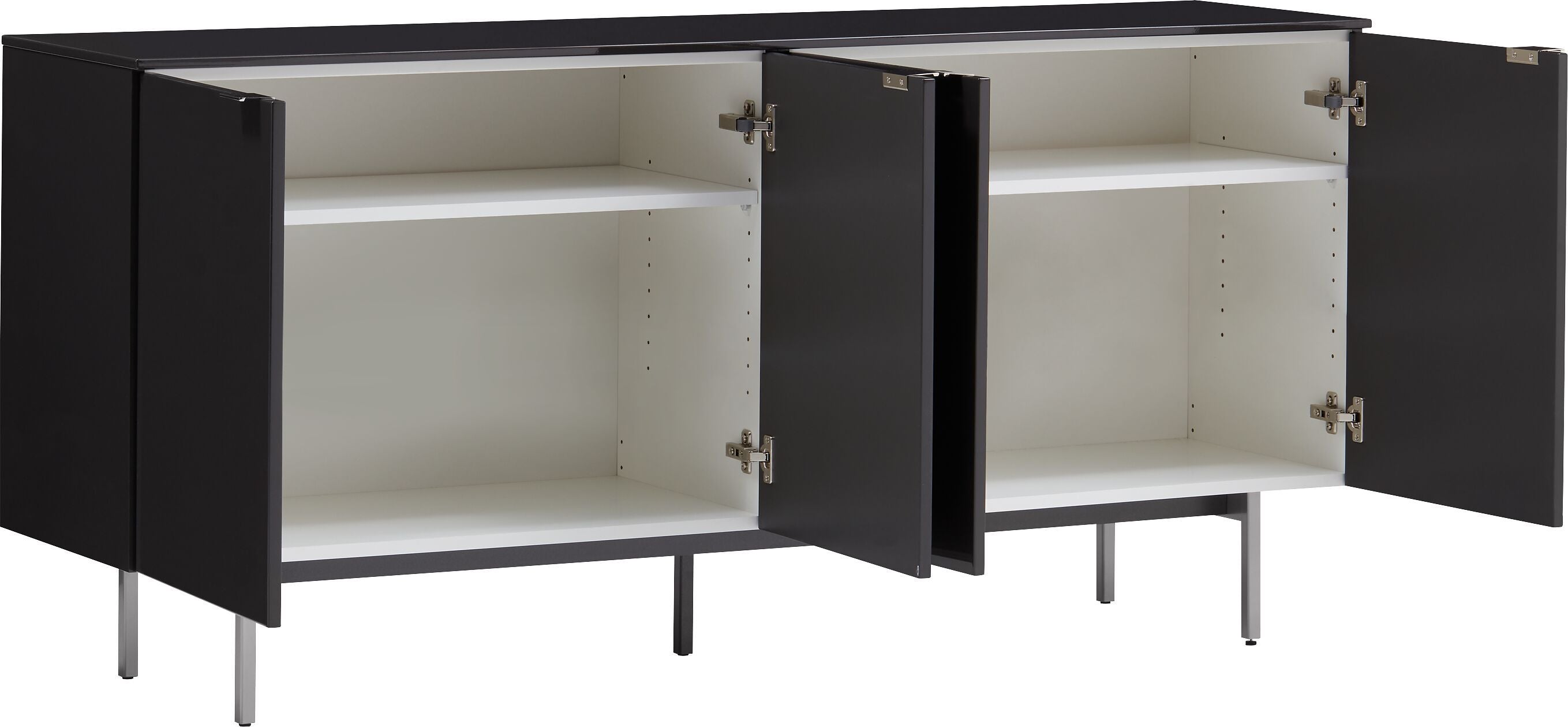 TILL Sideboard - Schwarzgrau / B: 168.0 cm x T: 41.0 cm x H: 77.1 cm