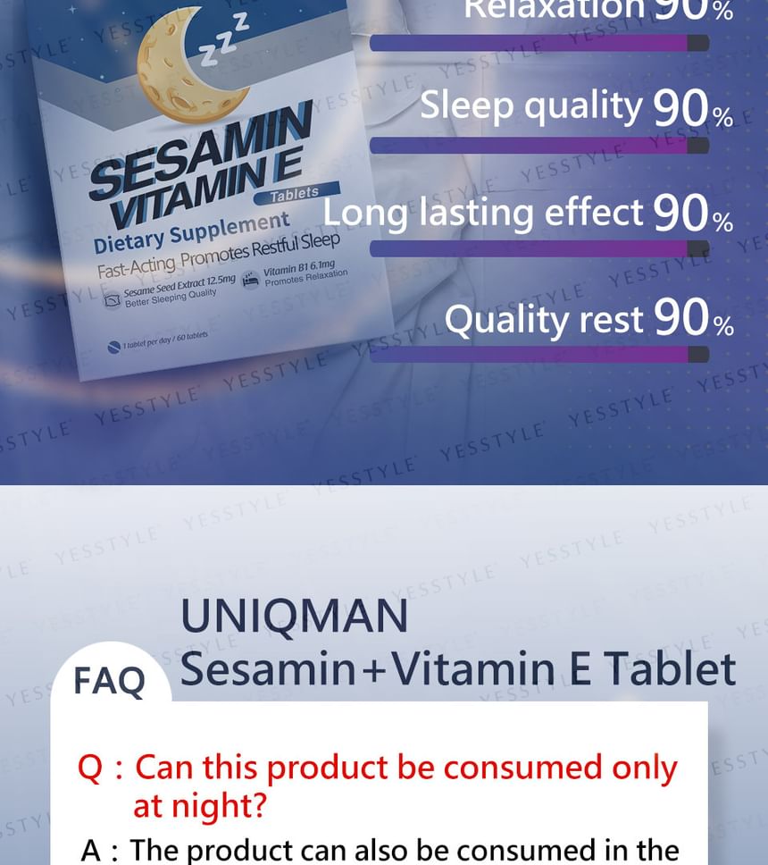 BHK's - Uniqman Sesamin Vitamine E Tablet