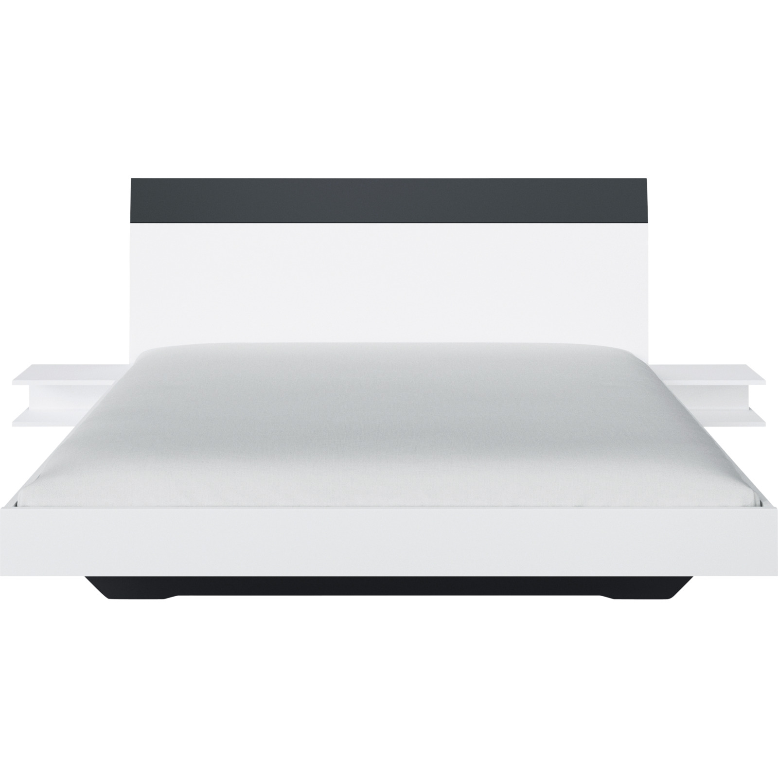 Bett Monza 180 x 200 cm weiss / grau met.