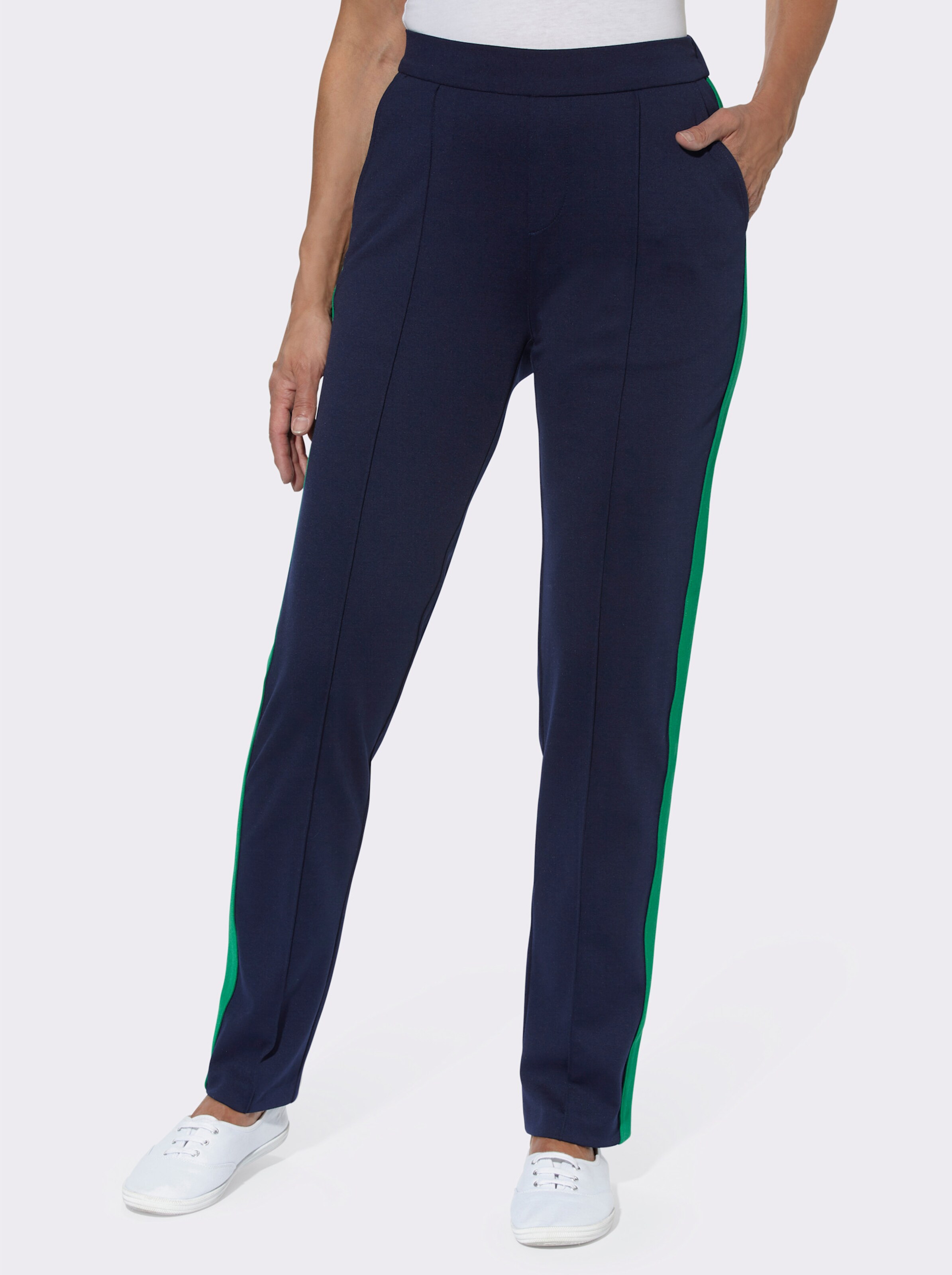 Jerseyhose mit Galonstreifen