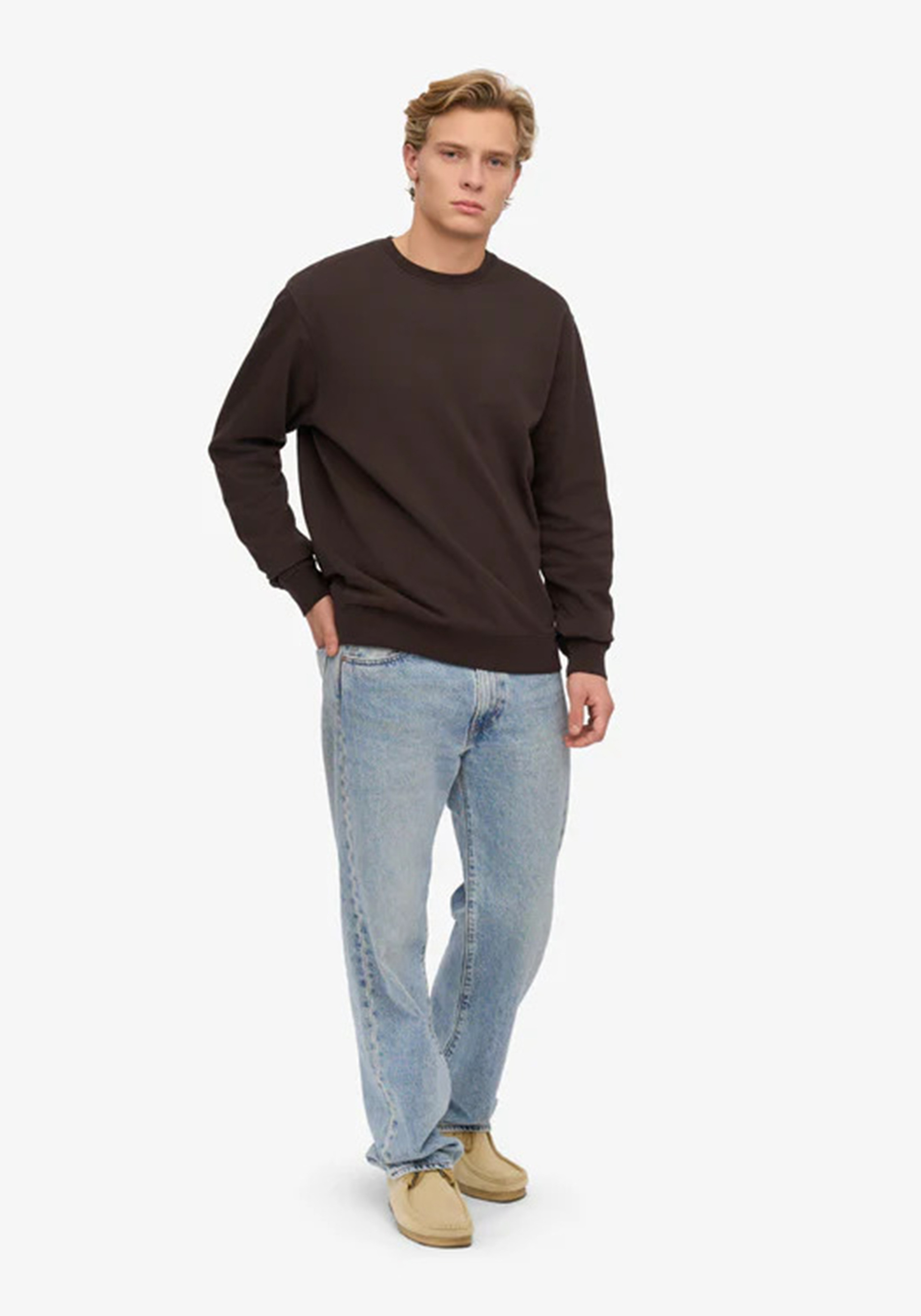 Colorful Standard Herren-Sweatshirt Coffee Brown