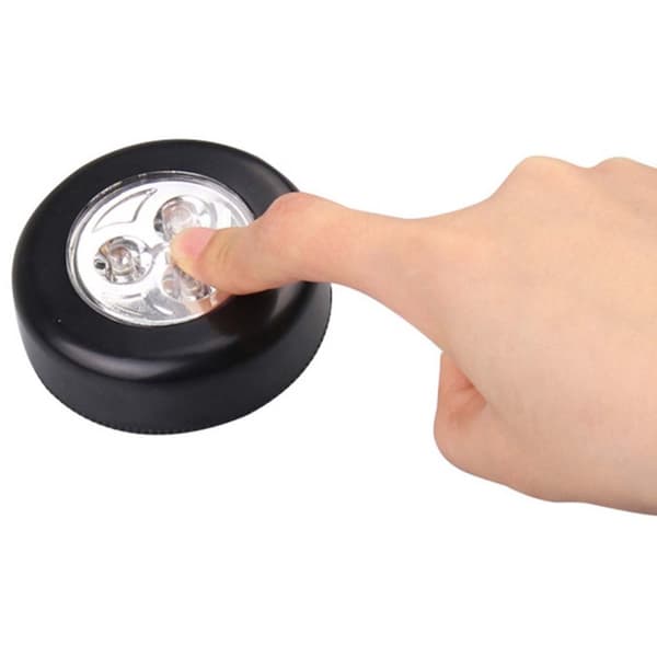 Trådløs selvklebende LED-lampe med berøringsfunksjon Sort
