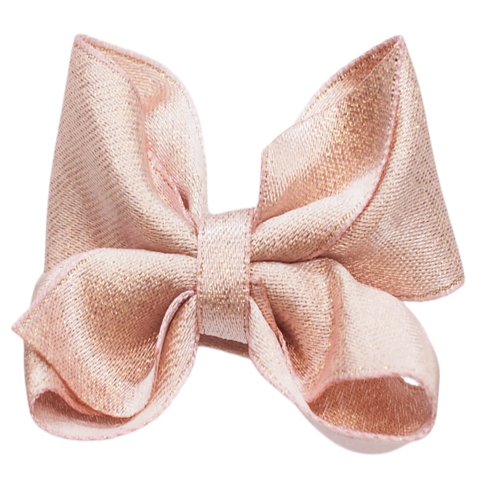 Sløyfe medium metallic pink w/tails - Den lille prikken - Rumpetroll
