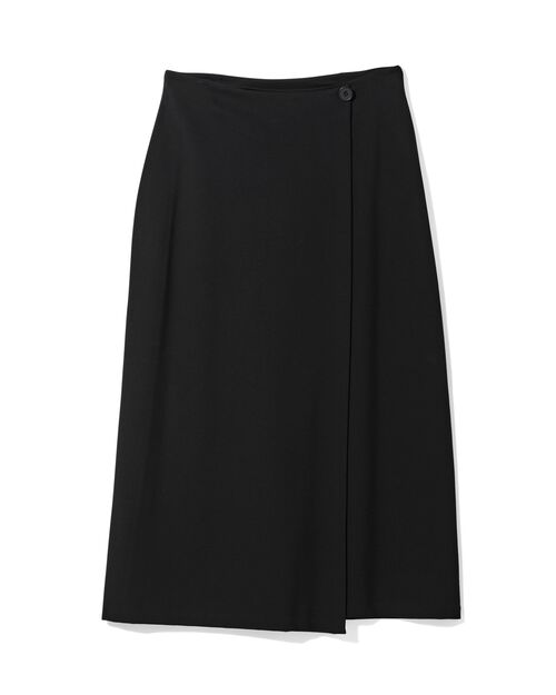 jupe portefeuille en jersey noir