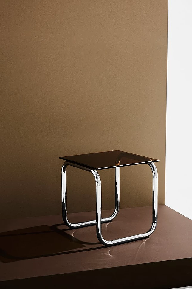 Lulu sidebord krom/glass høyde 45 cm