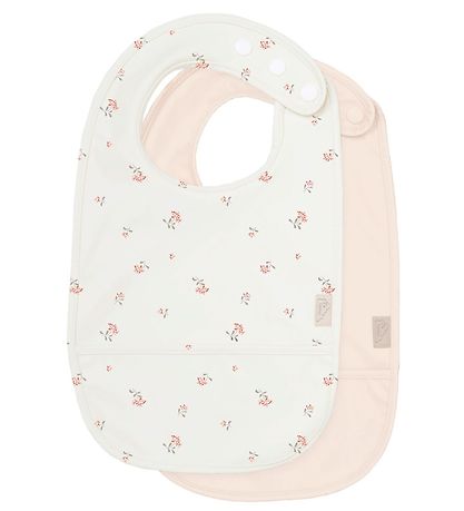 Cam Cam Lätzchen mit Auffangschale - 2er-Pack - Mohnblumen/Shell