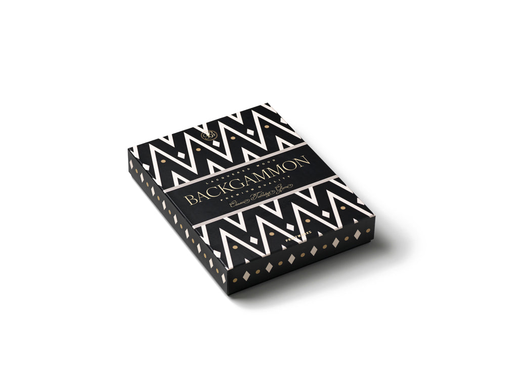 Printworks Spel - Backgammon Lacquered - Zwart