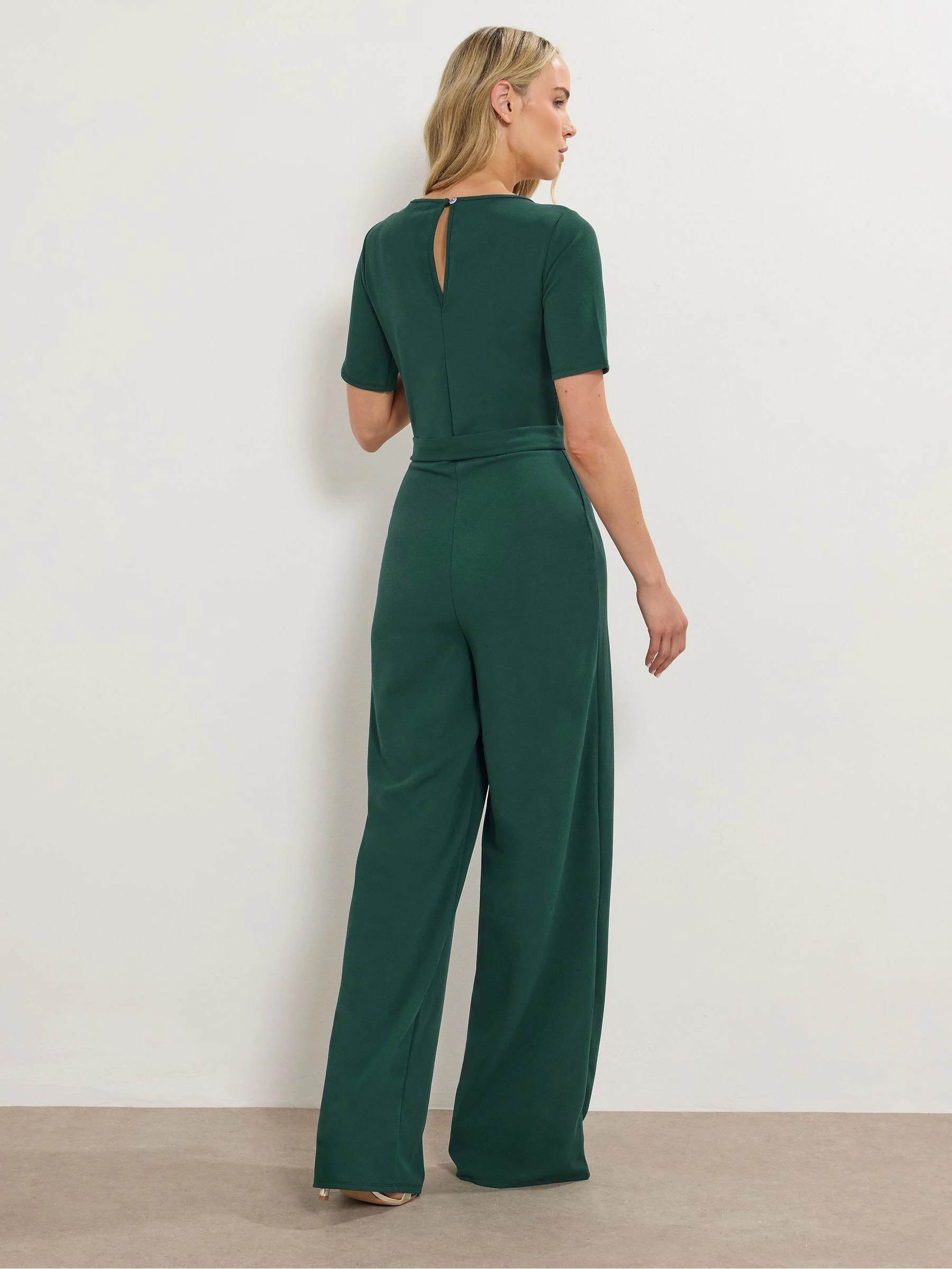 Groen - Long Tall Sally Belted Jumpsuit