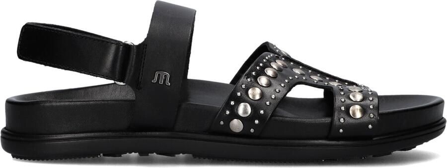 Maruti Dames Platte sandalen Elora Zwart Leer