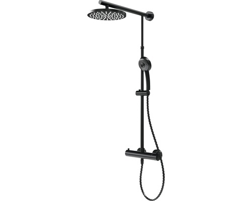 Douchekolom incl. thermostaat Schulte Classic rond Zwart Stijl D9640 68