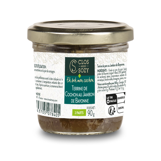 Terrine de cochon au jambon de bayonne 90g