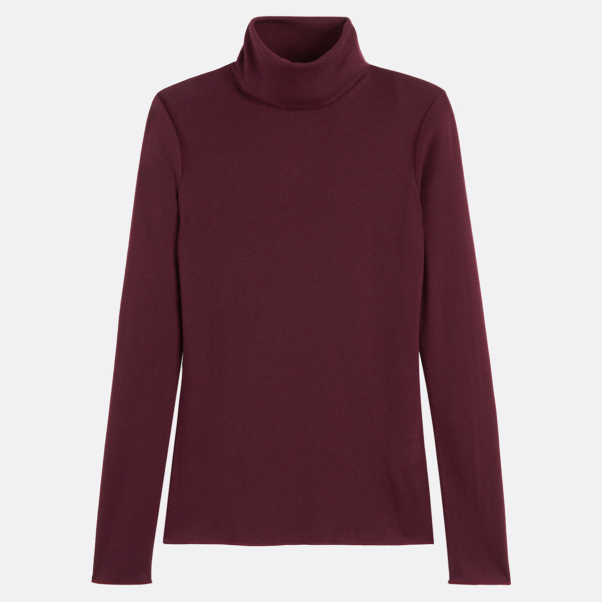 COLEÇÃO LA REDOUTE<br>Camiseta de gola alta em mistura de liocel, mangas compridas