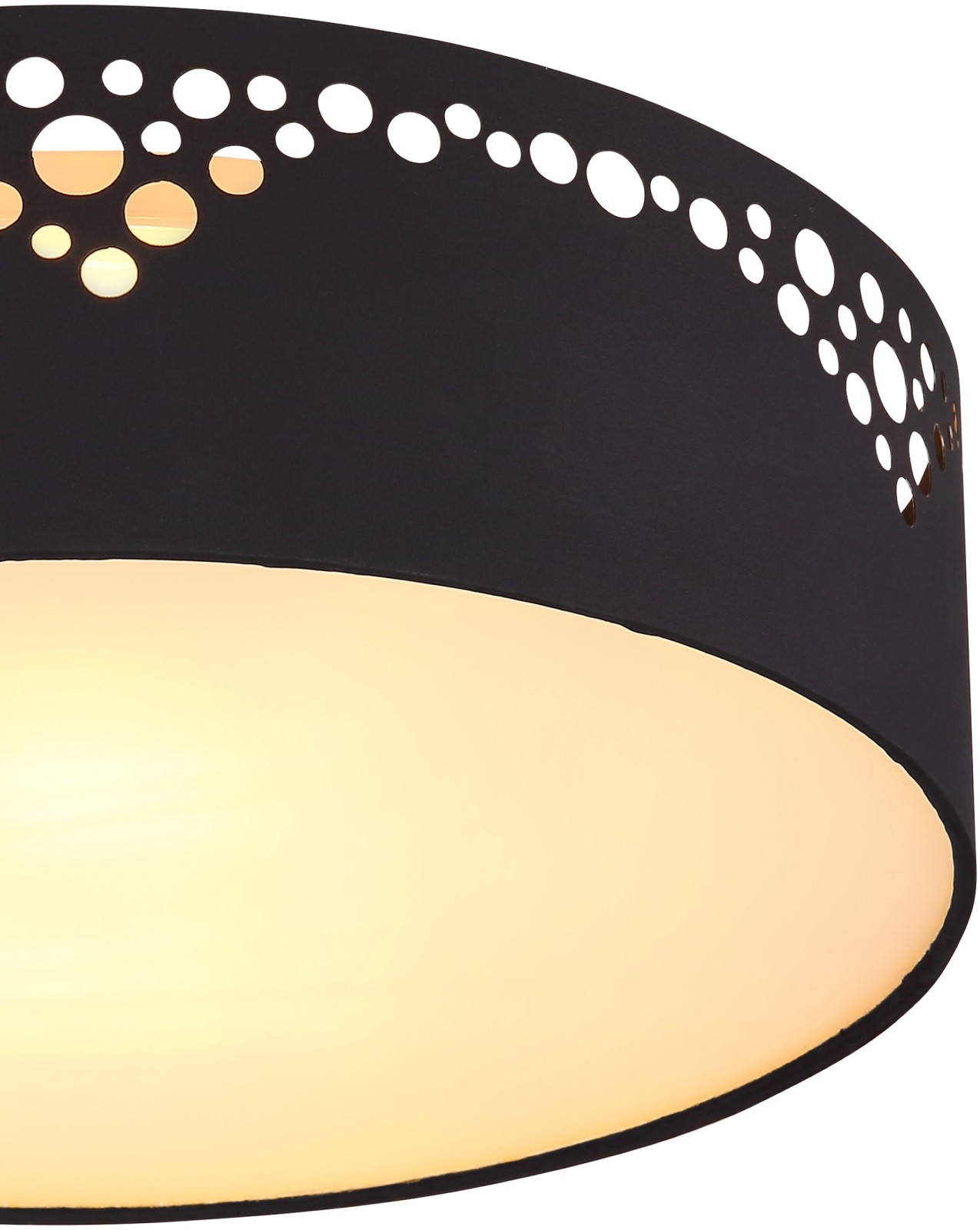 LED-Deckenlampe - schwarz-goldfarben - Dekorstanzung - 35 cm