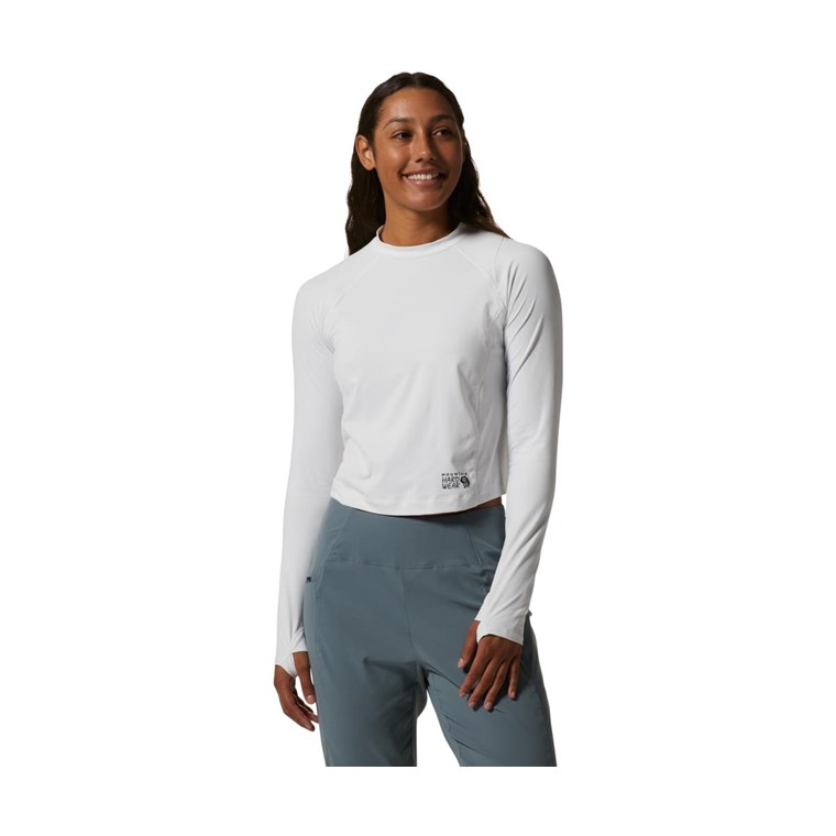 Mountain Hardwear Crater Lake LS Crop Shirt Women Fogbank