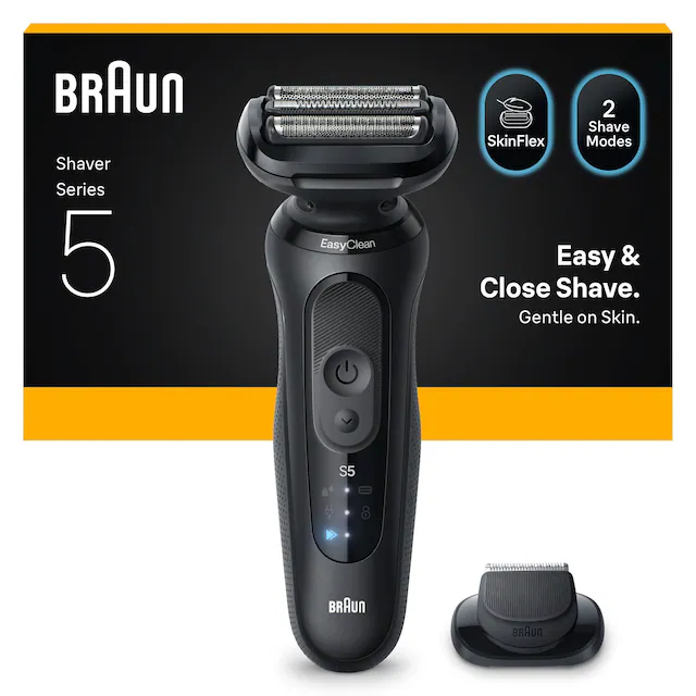Braun Elektrorasierer »Series 5 52-N1200s« 1 Stk. Aufsätze 100% wasserdicht, Präzisionstrimmer-Aufsatz, Bis zu 50 Min