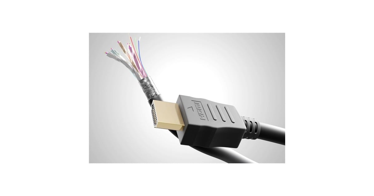goobayHigh Speed HDMI kabel 90° met Ethernet (4K@60Hz), 5 meter  (Zwart)