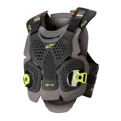 Pare pierre Alpinestars A-4 MAX - BLACK ANTHRACITE YELLOW FLUO 2023 - Gris / Jaune