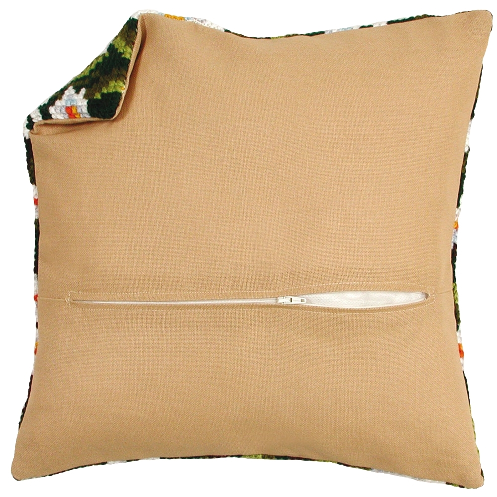 Dos de coussin zippé Beige