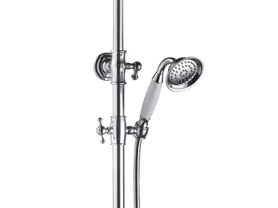 Leeds 2 colonne de douche rétro chromé avec mitigeur mécanique - Essebagno