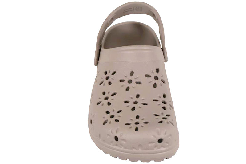 CROCS FLORAL CUT OUT CLASSIC CLOGS I BEIGE GUMMI