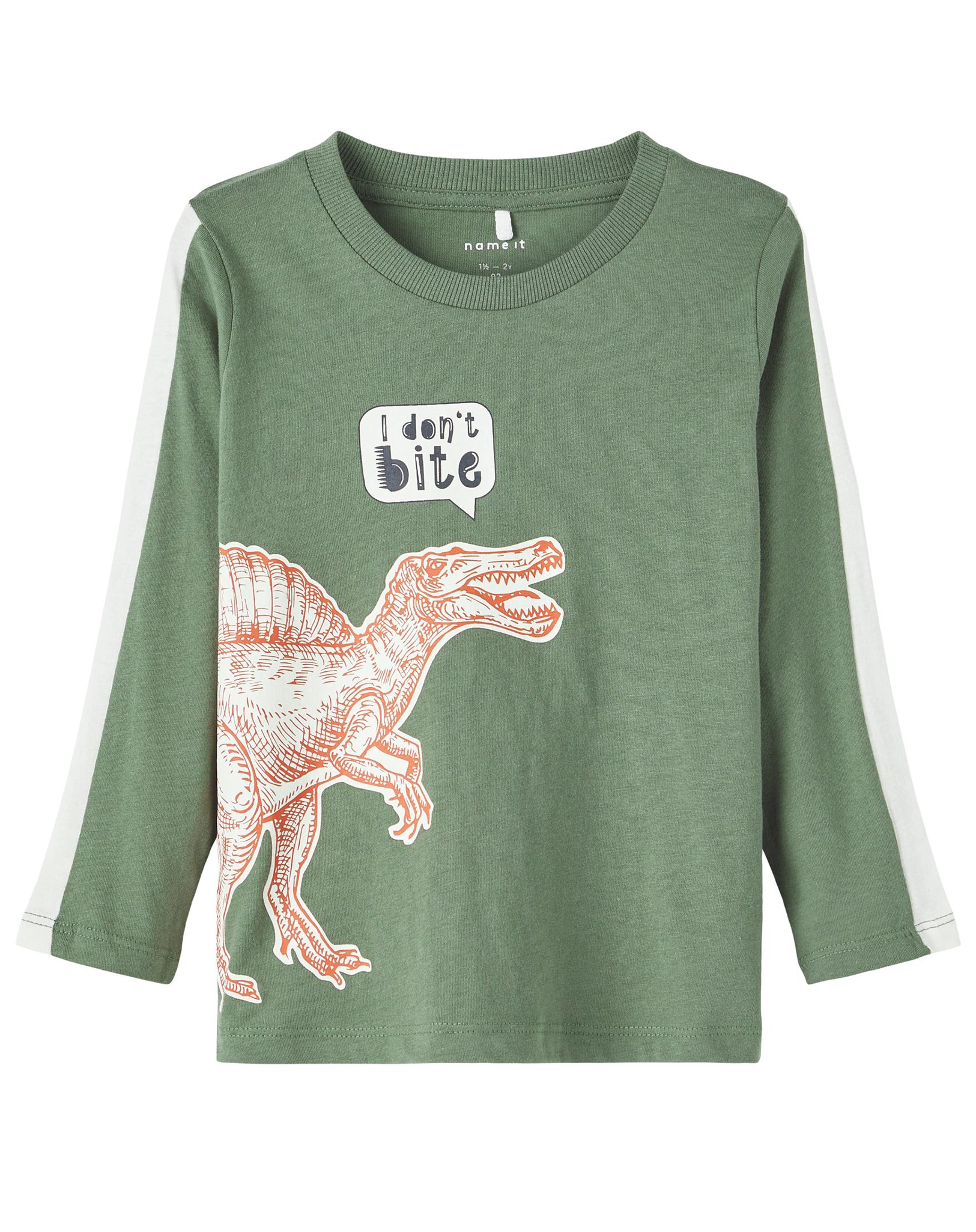 Langarmshirt NMMTRULLE SPINOZAUR in duck green