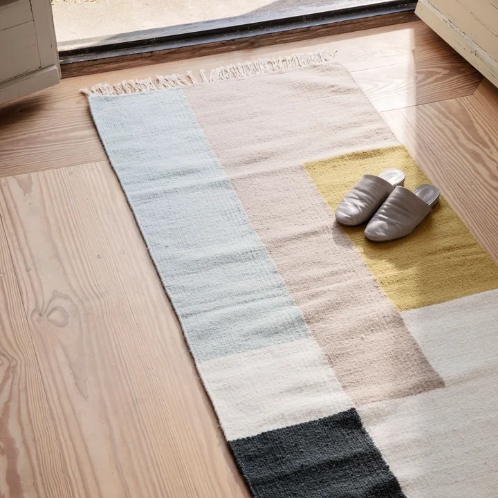 Ferm Living - Kelim Rug, Squares, 160 x 250 cm