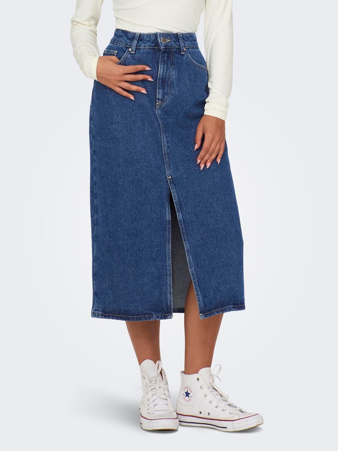 ONLBIANCA Jeansrock Medium Blue Denim
