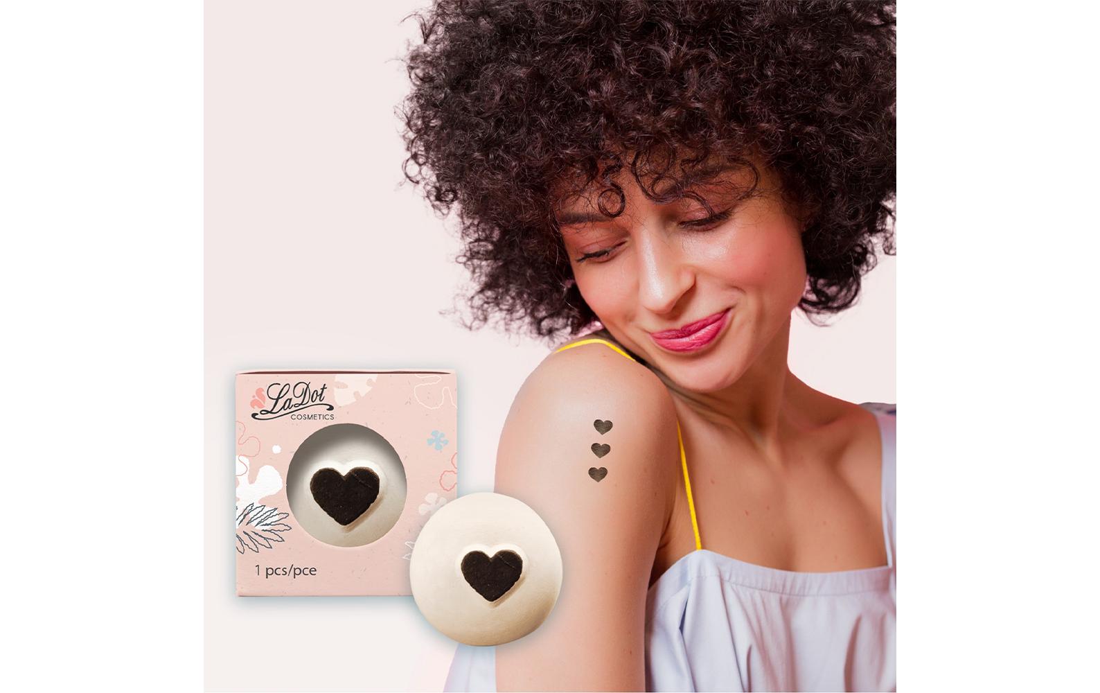 Tattoostempel Herz SmallMotiv-Stein für das perfekte Outdoor-Make-Up