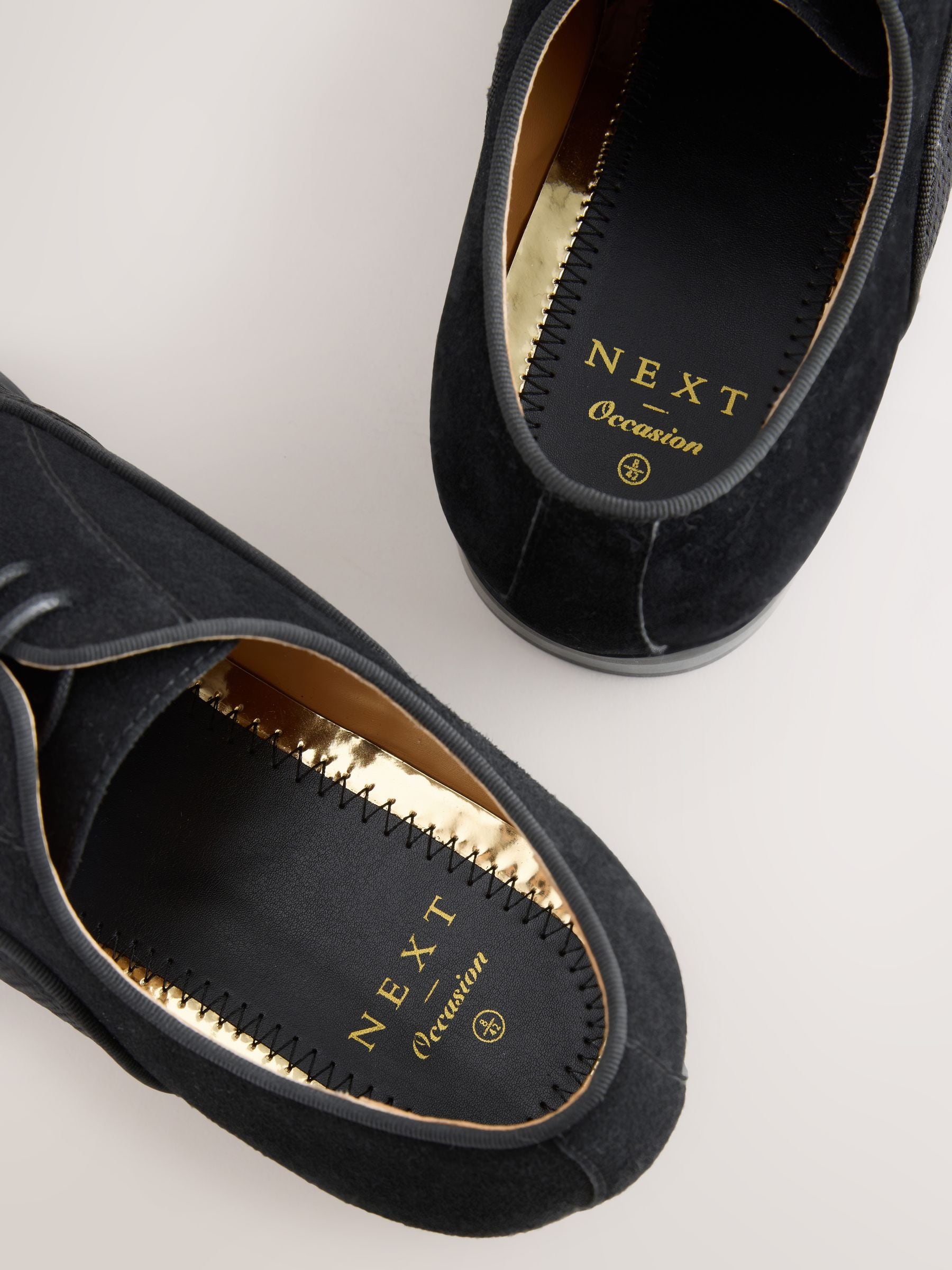 Zwart - Patent Emboss Oxford Toecap Shoes