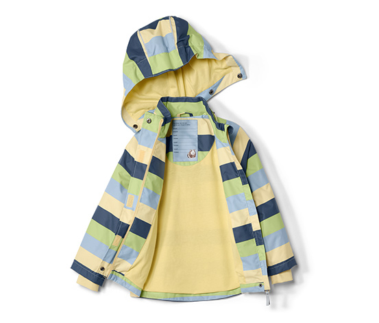 Kleinkind-Regenjacke, gestreift