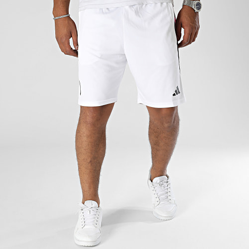 Short Jogging A Bandes Juventus HZ5048 Blanc Noir Rose