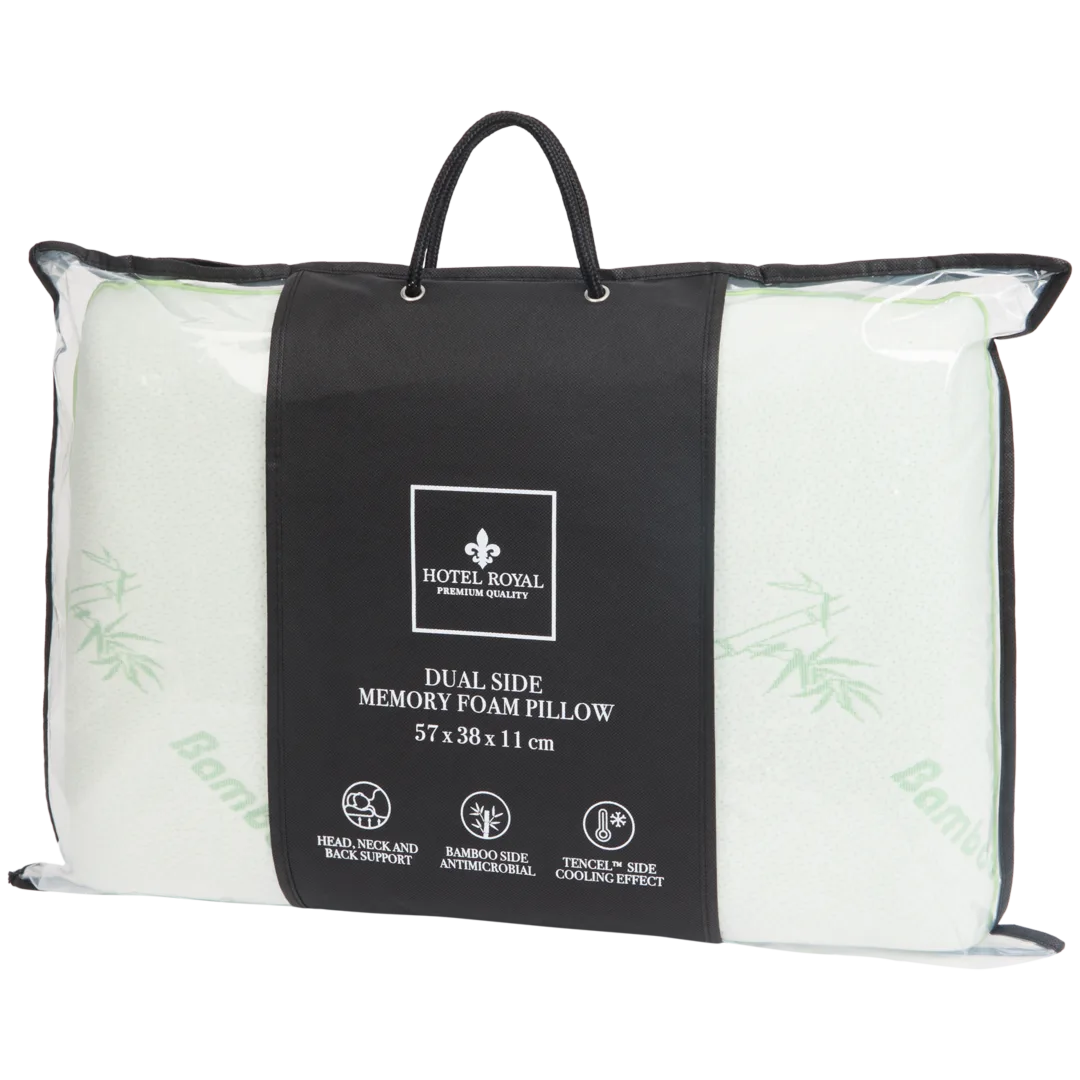 Hotel Royal dubbelzijdig kussen met memoryfoam 57 x 38 x 11 cm