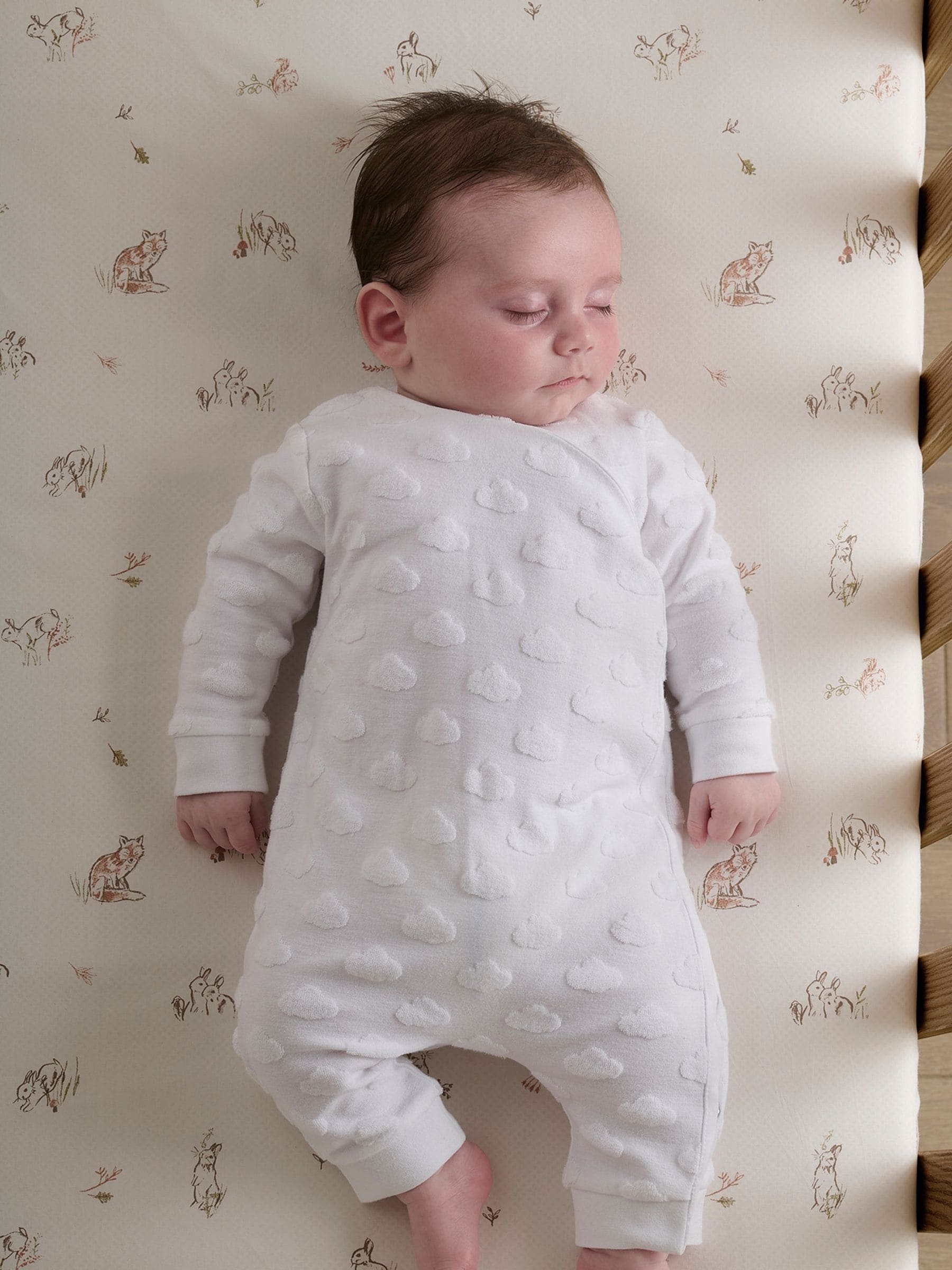 Mamas & Papas Cloud Jacquard Wrap Romper