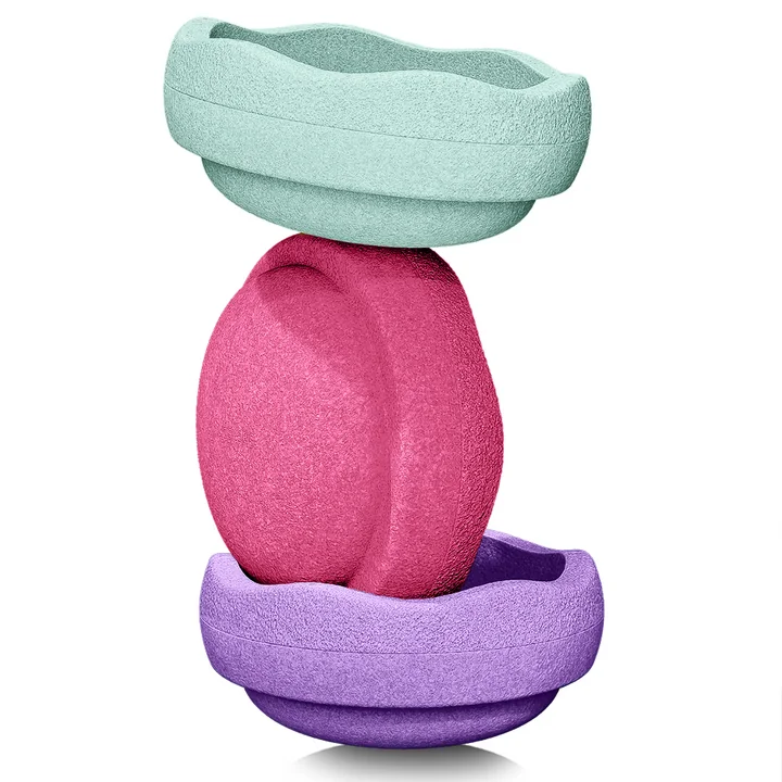 Stapelstein® - Original fresh, mint / pink / violet (3er-Set)