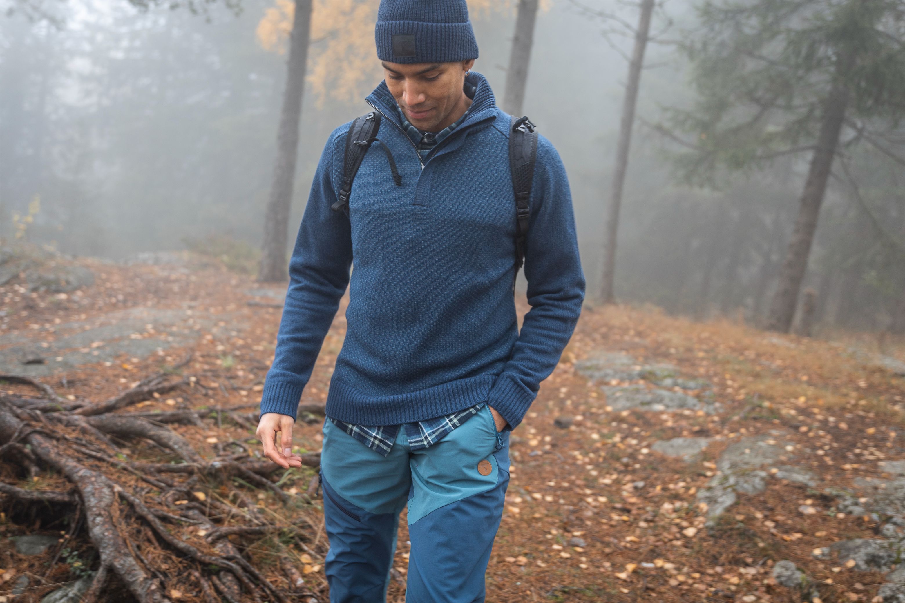 Tufte Robin Low Half Zip Key Largo/Tapestry