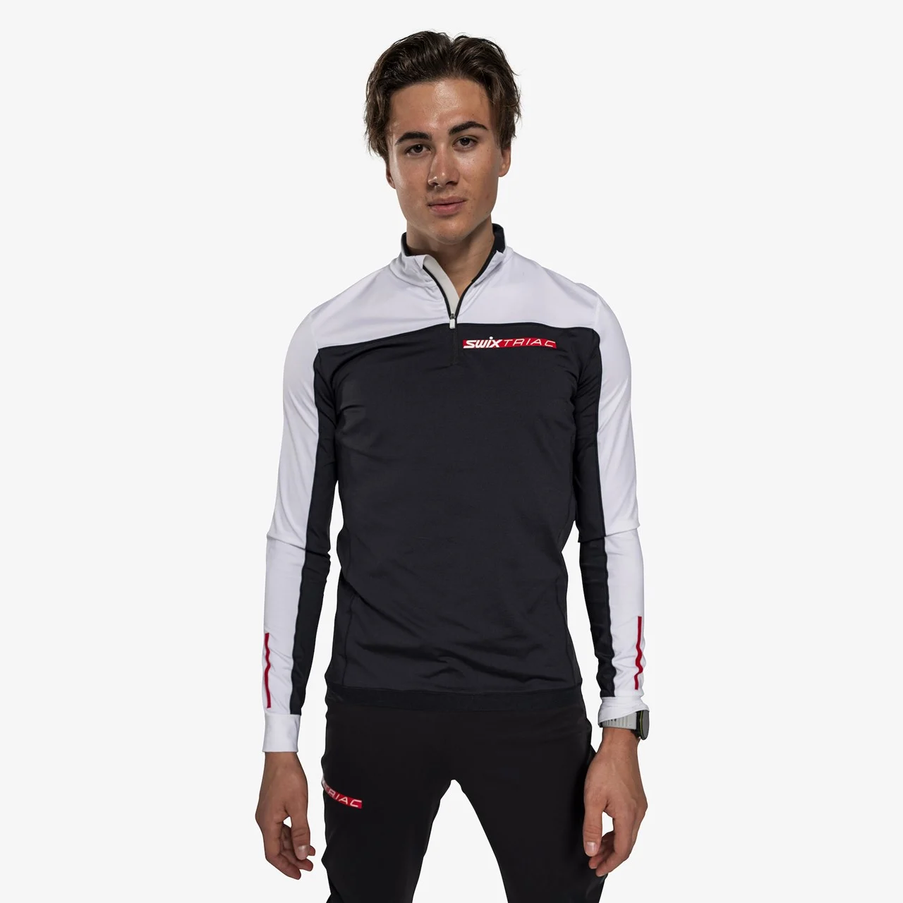 Swix Triac Dry Long Sleeve Herre Black/Bright White