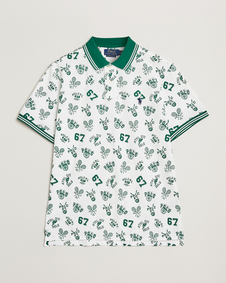 Polo Ralph Lauren Printed Mesh Polo Toss White