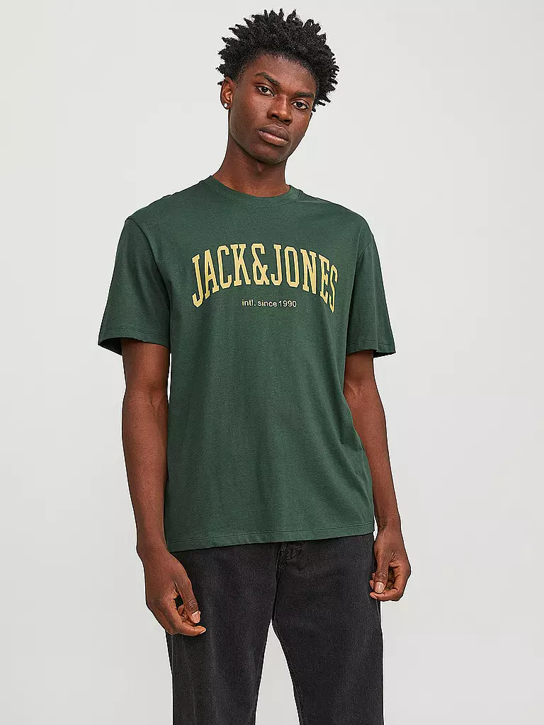 JACK & JONES T-Shirt  JJEJOSH dunkelgrün