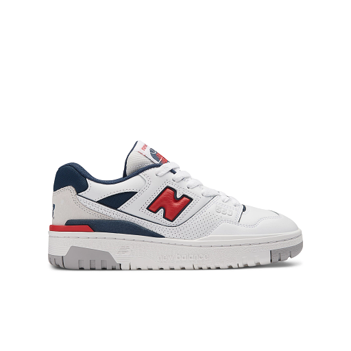New Balance 550 Sneakers, White/True Red, 39