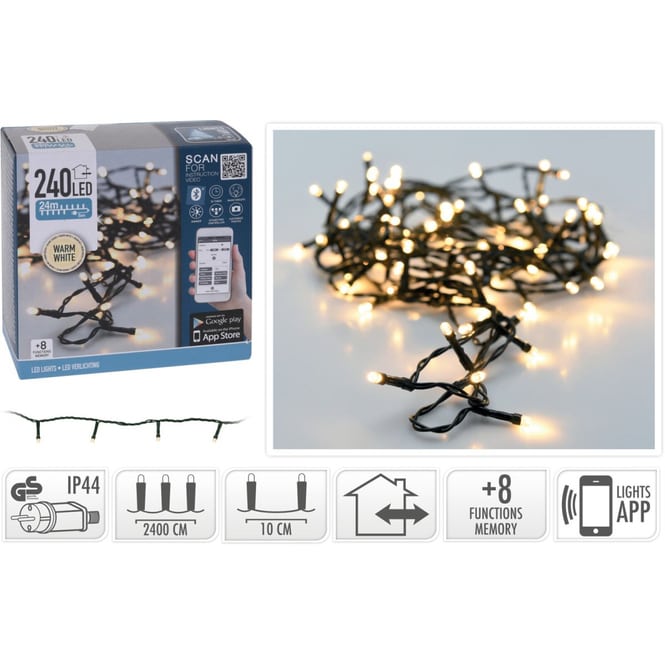 240er LED Lichterkette - ca. 24 m - warmweißes Licht