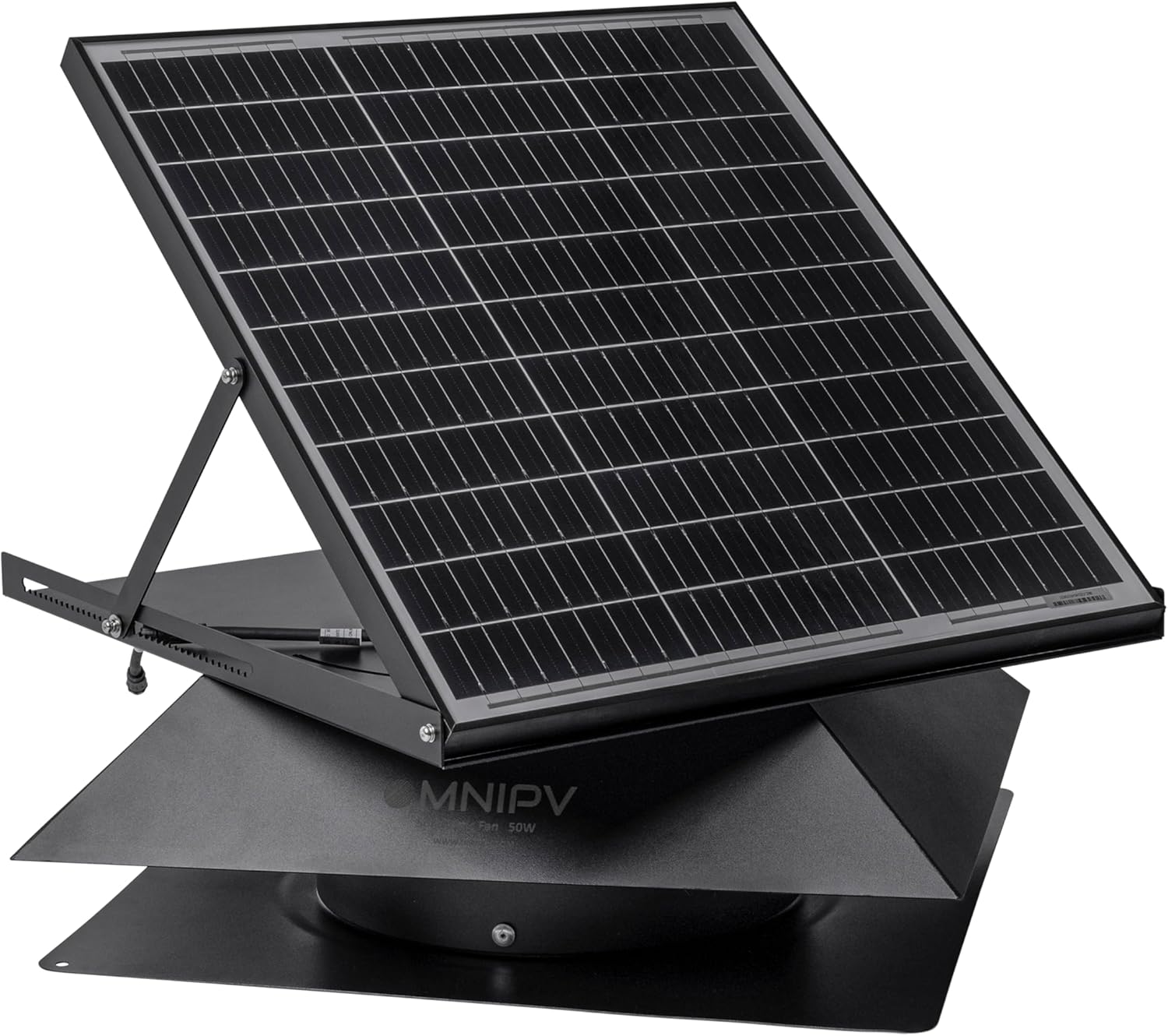 Smart Hybrid Solar Attic Abluftventilator Pro - USA Engineered with German Tech, 2850 CFM 50W Solar Panel, 4.4-40.0 °C Thermostat, Kühlen & Entfeuchten bis zu 4000ft² Wetterfeste Dachlüftung