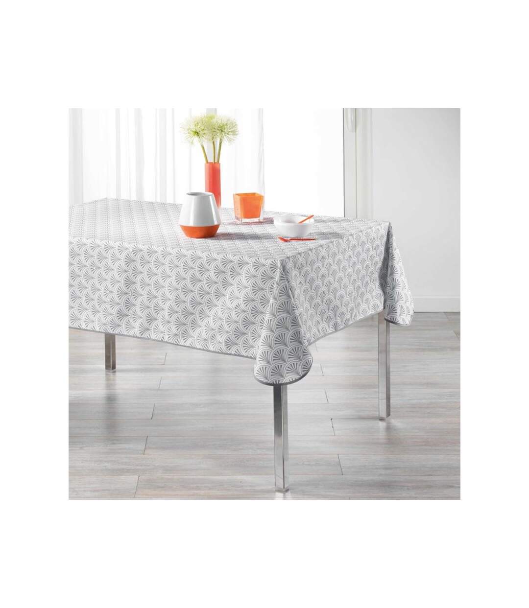 Nappe Rectangulaire Imprimée Victory 150x240cm Gris