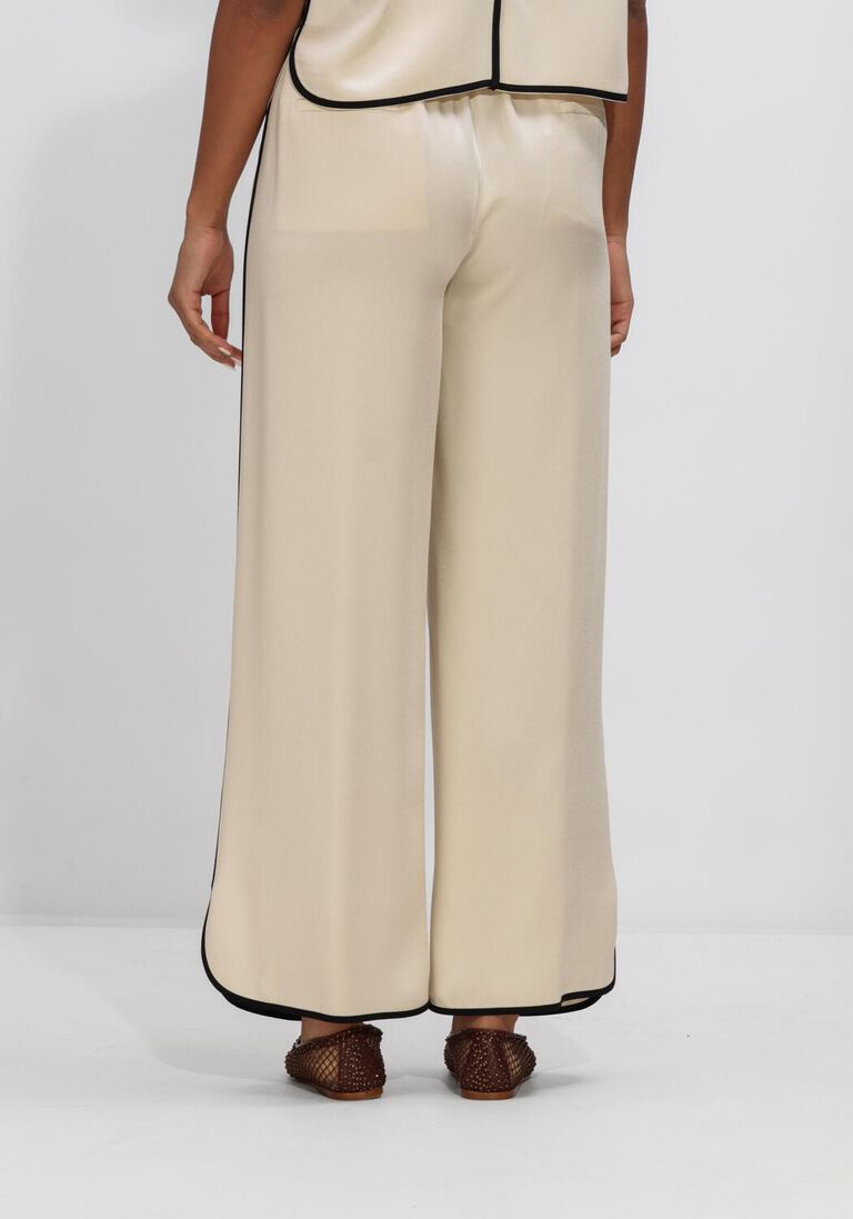 beige forte forte pantalon envers satin shiny cropped pants