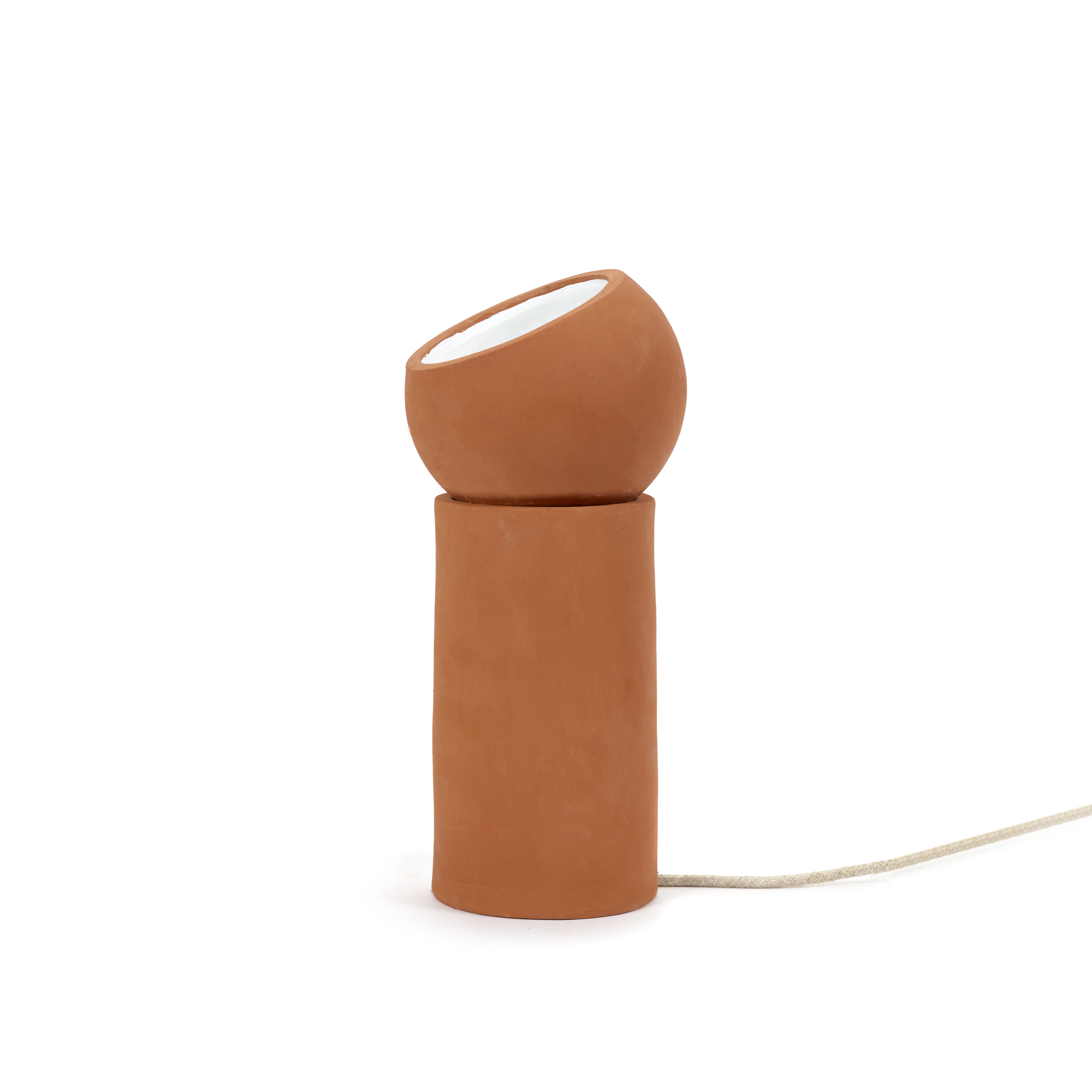 TERRA MEDIUM - Lampe de table céramique | Rouge