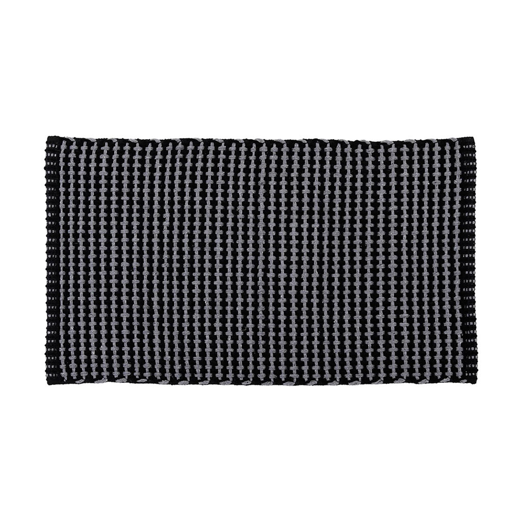 Tapis tréssé anthracite 90x50cm