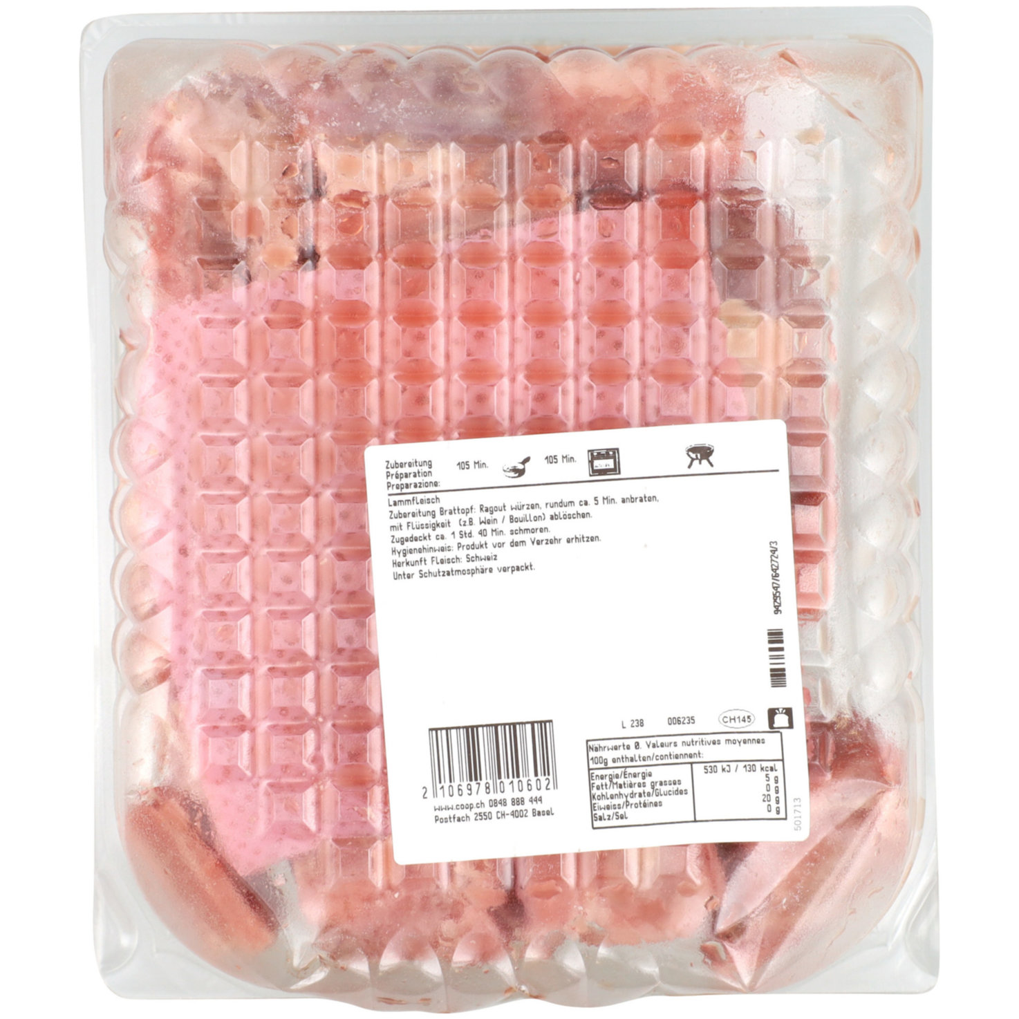 Prix Garantie Lammvoressen mit Bein ca. 700g