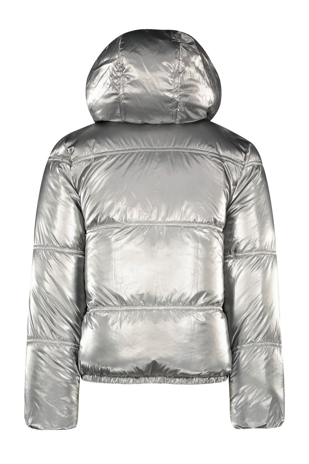 B.Nosy reversible gewatteerde winterjas Jacky felroze/zilver